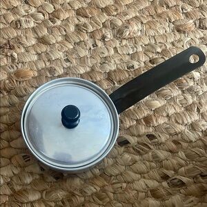 Stainless Steel Saucepan with Lid little kids play vintage piece